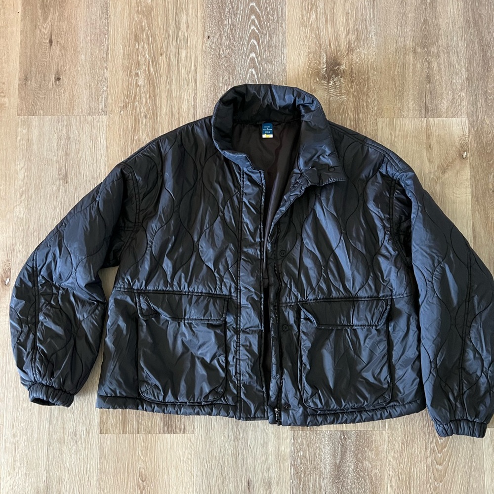 Old Navy Black Quilted Puffer Jacket- size small
